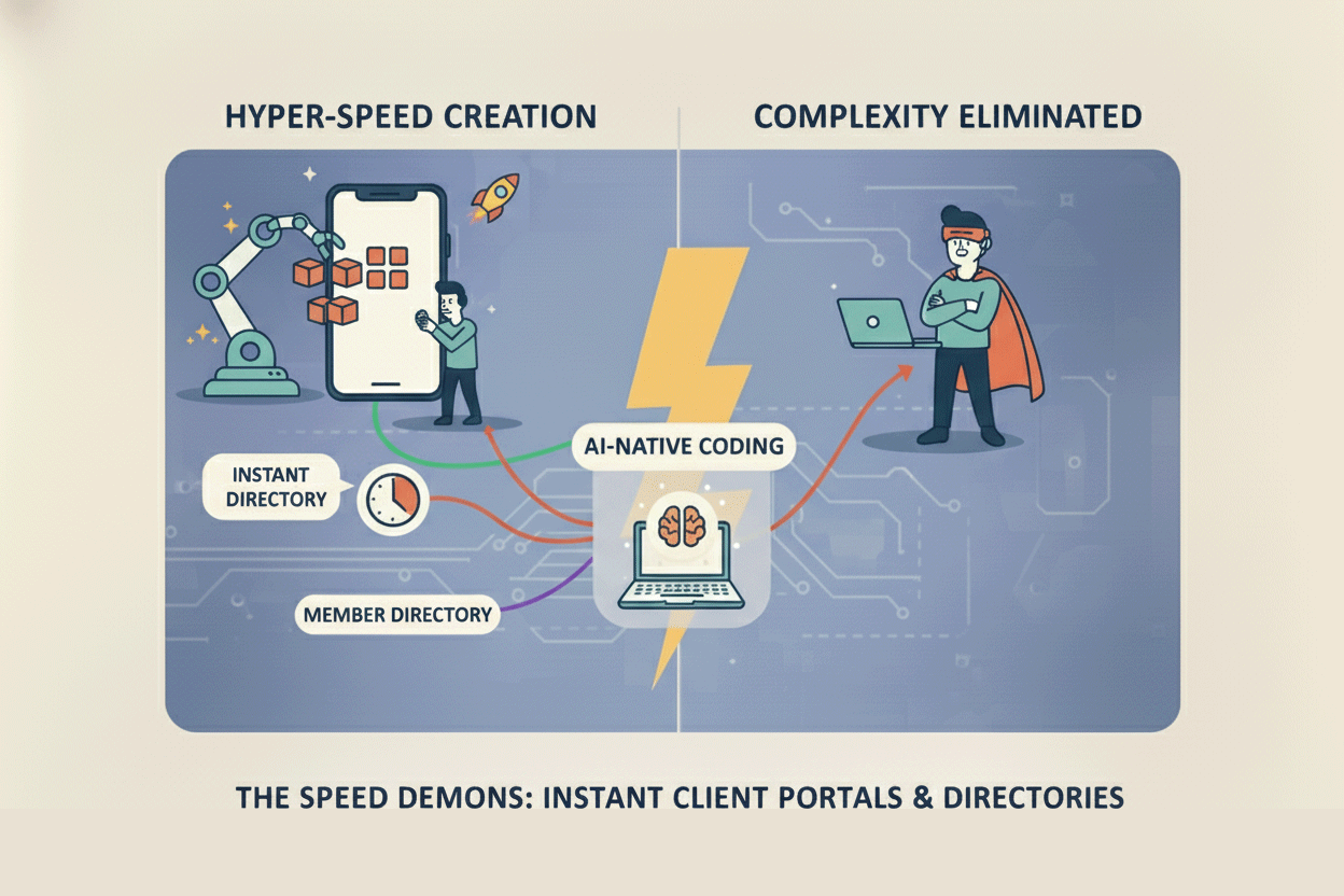 The Speed Demons: Building Client Portals and Member Directories in Minutes
