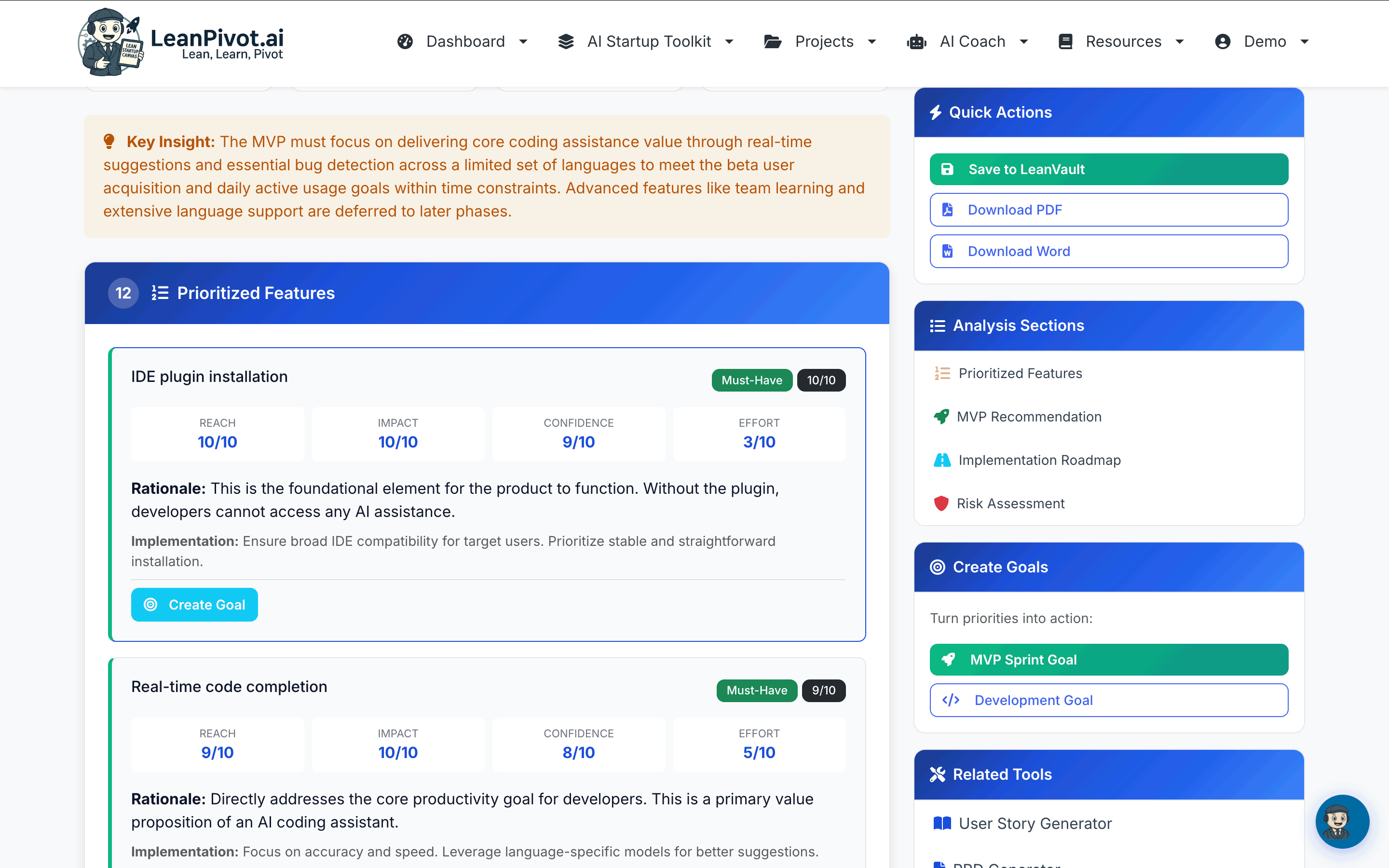 Feature Prioritization Matrix